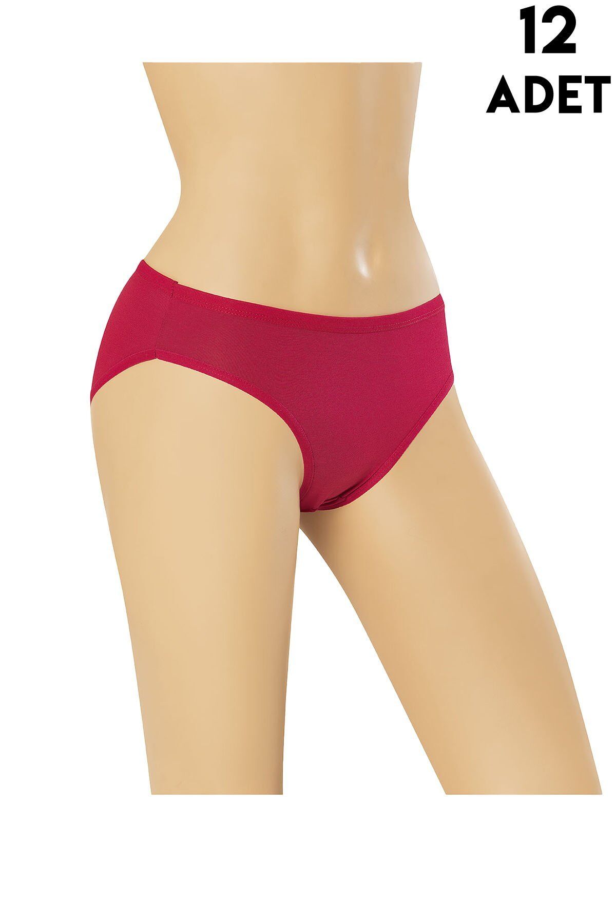 Dondeza 663 (XXL Beden) Düz Viskon Bayan Bikini 12'li