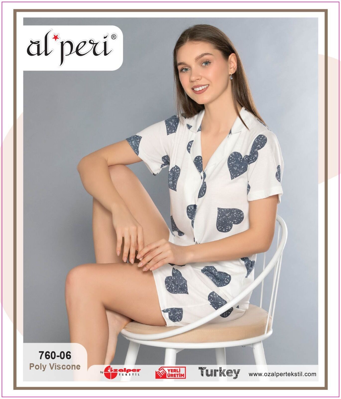 Alperi 760-06 (M-L-XL-XXL) Bayan Şortlu Takım 4'lü