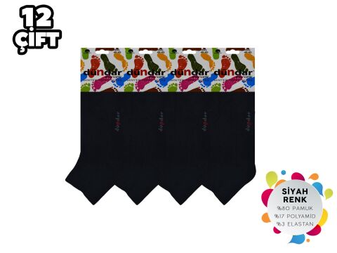 Dündar Dikişsiz Yıkamalı Erkek Havlu Patik 12'li