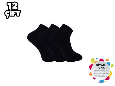 Dündar Dikişsiz Yıkamalı Erkek Havlu Patik 12'li