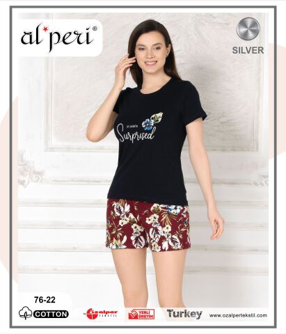 Alperi 76-22 (M-L-XL-XXL) Bayan Şortlu Takım 4'lü