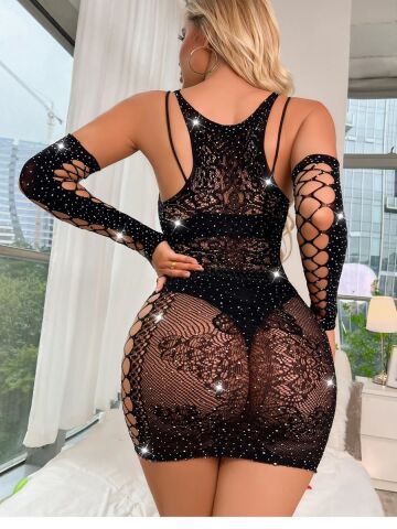 Vivaldy 4850 Bayan Taşlı Vücut Çorabı