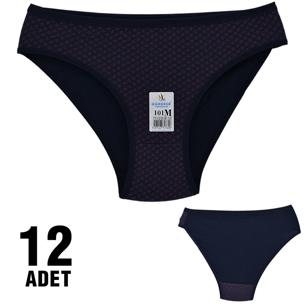 Dondeza 101-95 Desenli Bayan Bikini 12'li