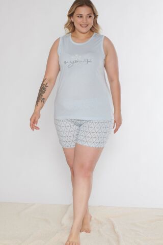 Alperi B760-05 (3XL-4XL-5XL-6XL) Bayan Şortlu Takım 4'lü