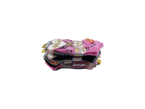XGRİ POLO (B-E-7-7) 3'lü Bayan Penye Patik 12'li