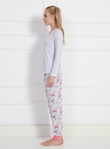 Vienetta 0158 Uzun Kollu Bayan Pijama Takımı