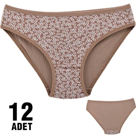 Dondeza 101-51 Desenli Bayan Bikini 12'li