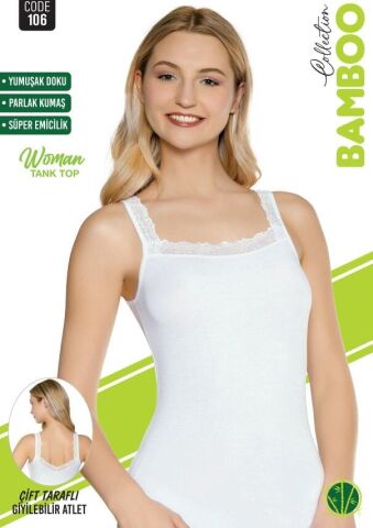 Sortie 106 Bambu Kalın Askılı Çift Yönlü Atlet