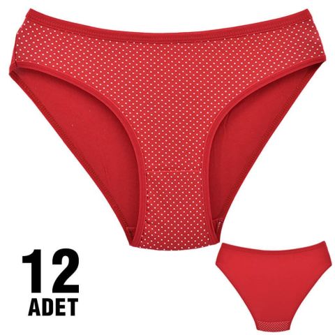 Dondeza 101-37 Desenli Bayan Bikini 12'li