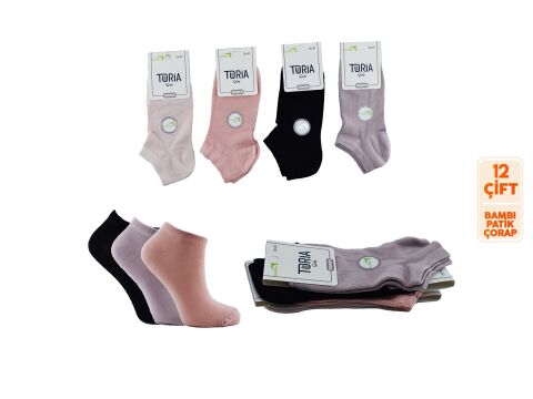 Toria B16 (36-40) Bayan Bambu Patik 12'li