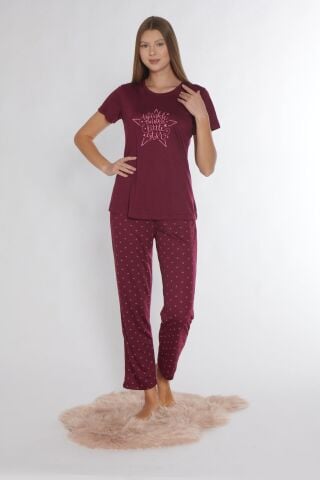 Alperi 780-62 (M-L-XL-XXL) Bayan Kısa Kollu Pijama Takım 4'lü