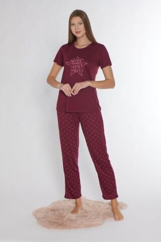 Alperi 780-62 (M-L-XL-XXL) Bayan Kısa Kollu Pijama Takım 4'lü