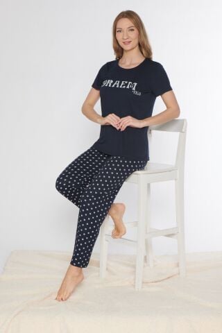Alperi 780-63 (M-L-XL-XXL) Bayan Kısa Kollu Pijama Takım 4'lü