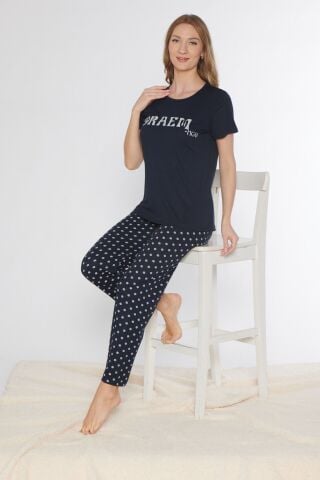 Alperi 780-63 (M-L-XL-XXL) Bayan Kısa Kollu Pijama Takım 4'lü