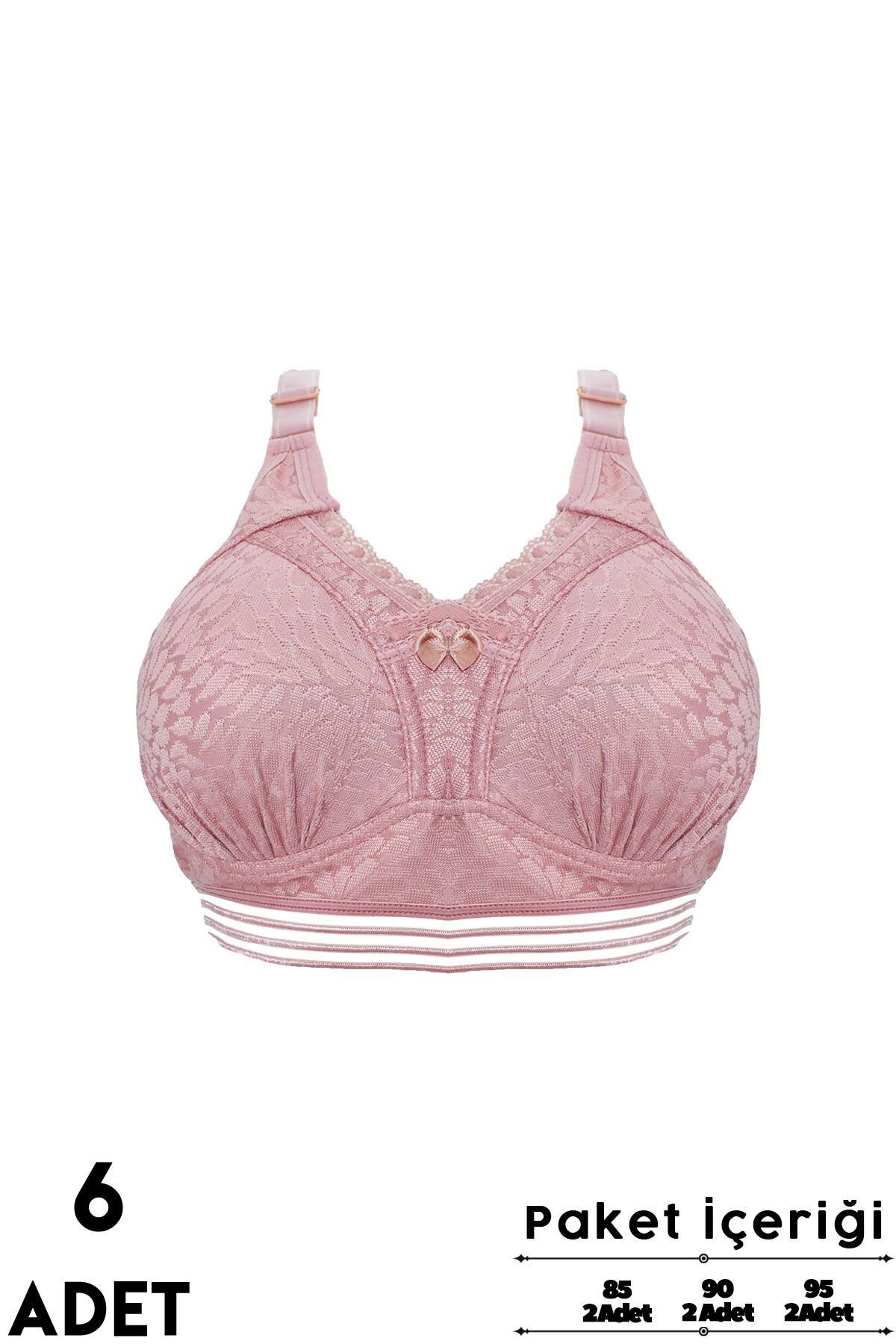 Liza 2410 Misinalı Dantelli Bayan Toparlayıcı Sütyen 6'lı