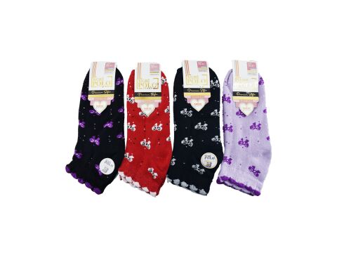 XGRİ POLO 82-1 Bayan Havlu Patik 12'li