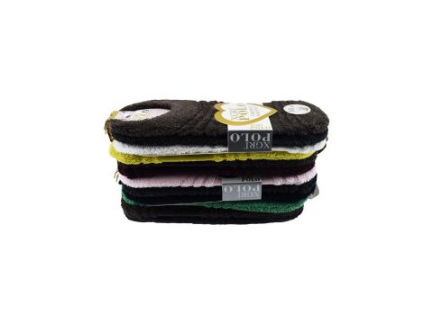 XGRİ POLO Ters Havlu Bayan Babet 12'li