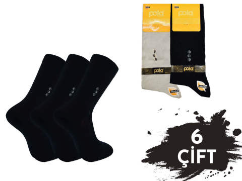 Pola 1417 Yazlık Likralı Erkek Modal Çorap 6'lı