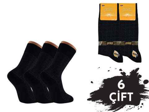 Pola 1420 Yazlık Likralı Erkek Modal Çorap 6'lı