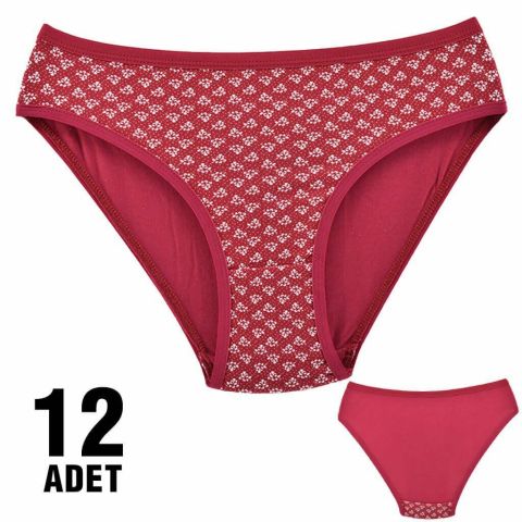 Dondeza 101-17 Desenli Bayan Bikini 12'li