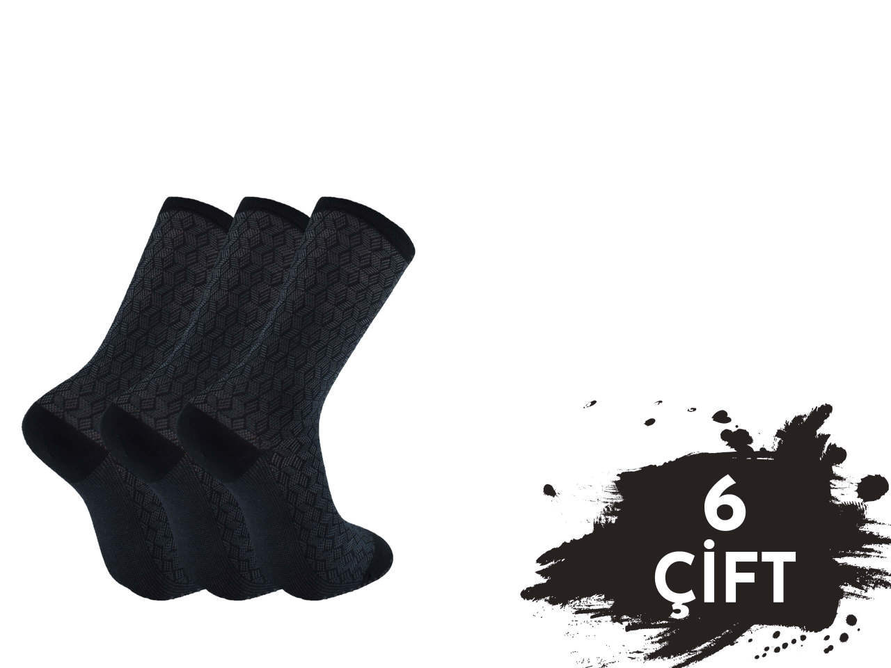 Pola 1419 Yazlık Likralı Erkek Modal Çorap 6'lı