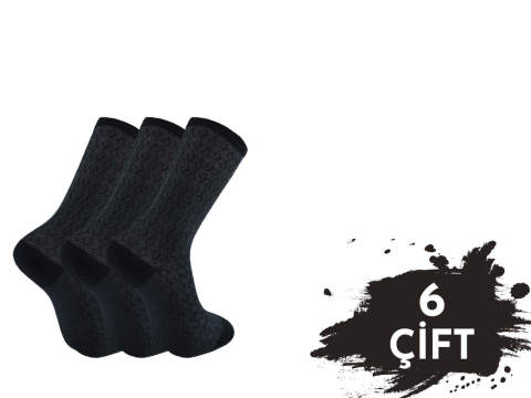 Pola 1419 Yazlık Likralı Erkek Modal Çorap 6'lı