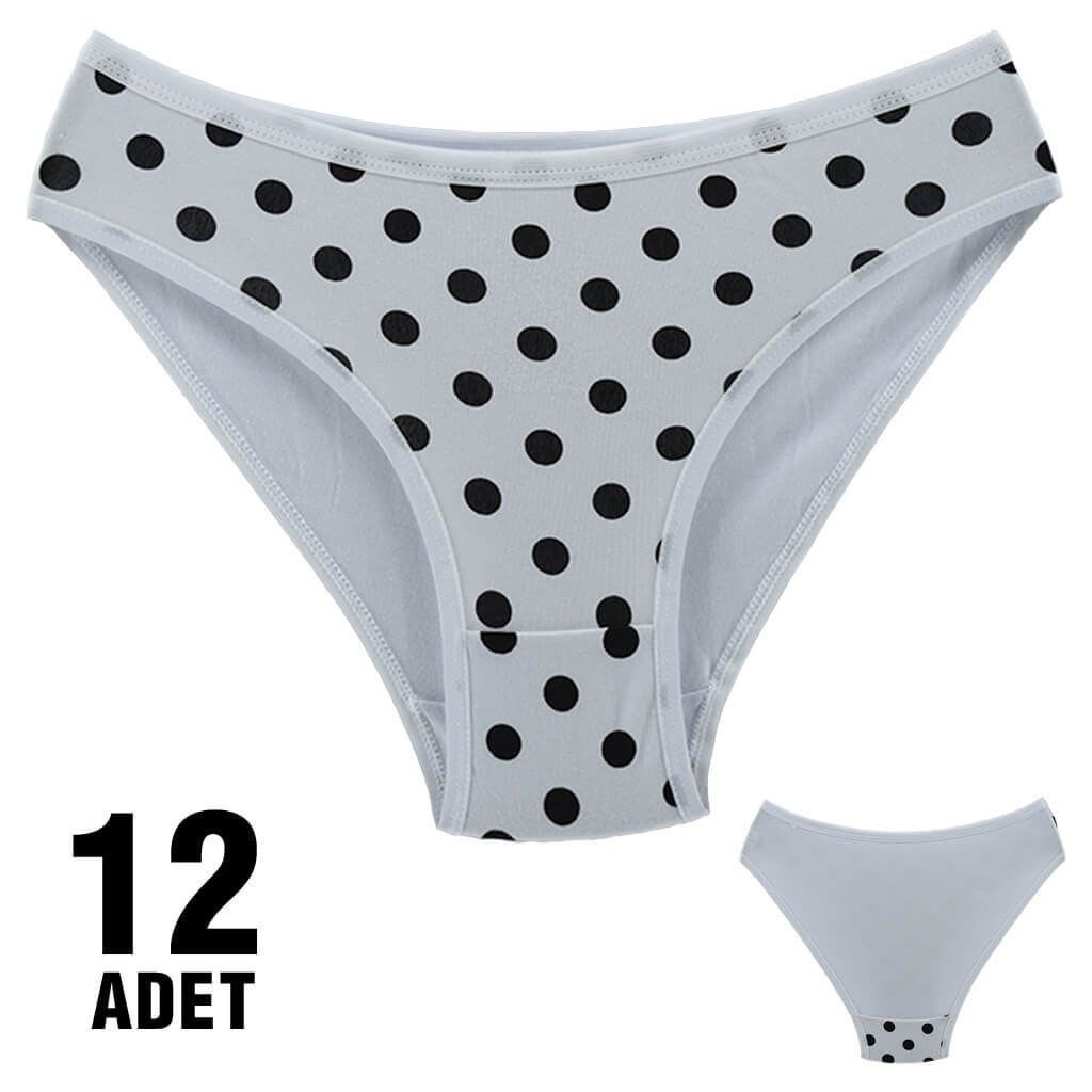 Dondeza 101-14 Desenli Bayan Bikini 12'li