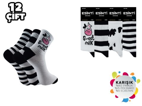 Esinti 83 Bayan Kolej Çorap 12'li