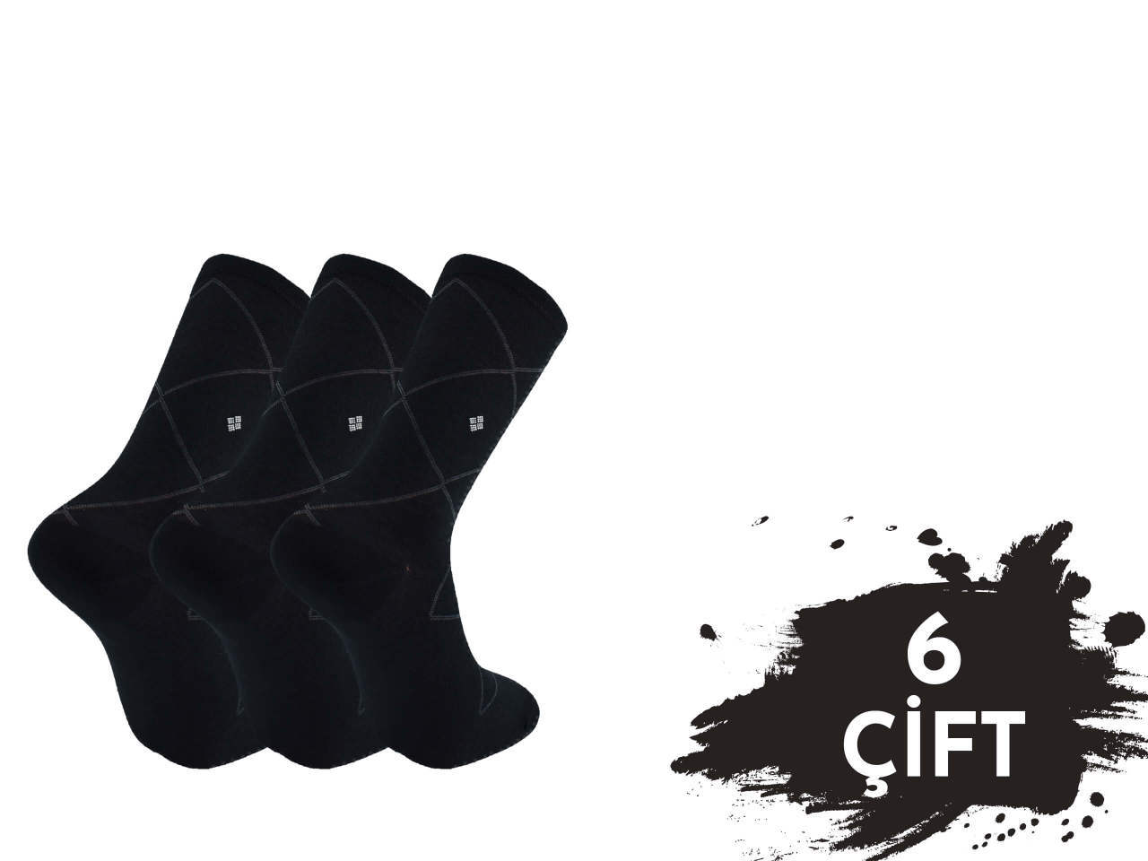 Pola 1425 Yazlık Likralı Erkek Modal Çorap 6'lı