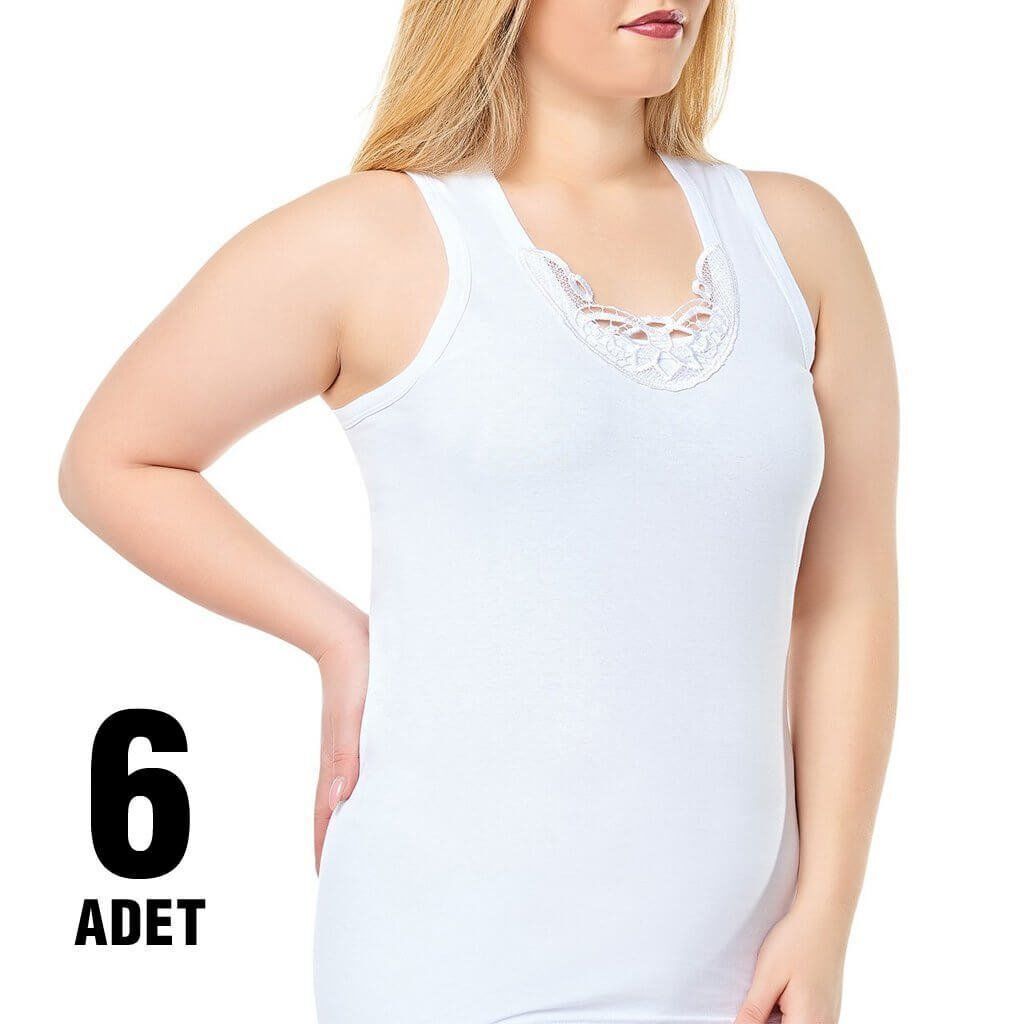 Seher 0012 Geniş Askılı Bayan Atlet 6'lı