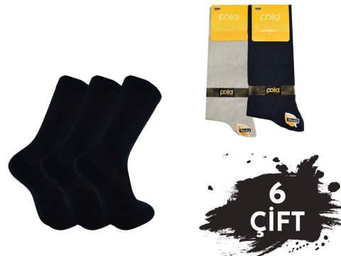 Pola 1415 Yazlık Likralı Erkek Modal Çorap 6'lı