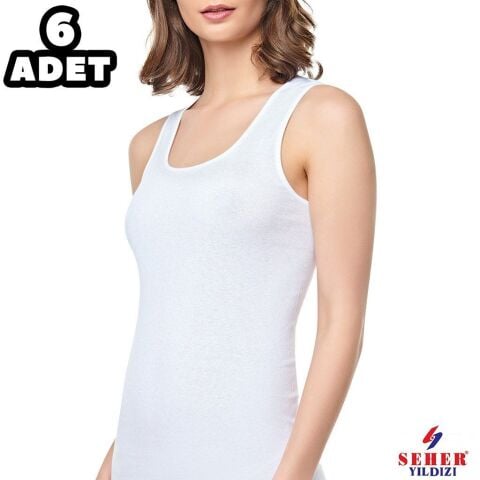 Seher 0062 Bayan Ribana Geniş Askılı Atlet 6'lı