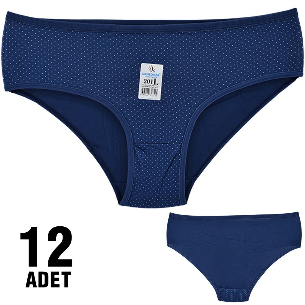 Dondeza 201-94 Desenli Bayan Ara Beden Külot 12'li