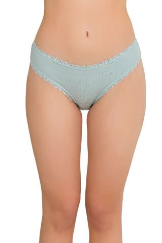 İlke 428 (S-M L-XL) Likralı Dantelli Bayan Bikini 12'li