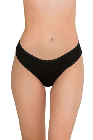 İlke 428 (S-M L-XL) Likralı Dantelli Bayan Bikini 12'li
