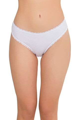 İlke 428 (S-M L-XL) Likralı Dantelli Bayan Bikini 12'li