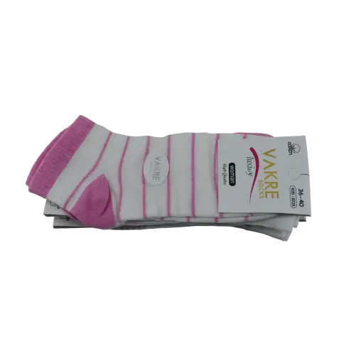 Vakre 9328-32 (36-40) Bayan Penye Patik Çorap 12'li