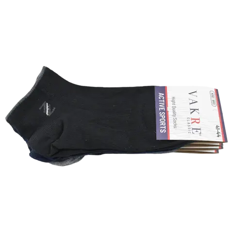 Vakre 9113-8 (41-44 NO) Erkek Penye Likralı Patik Çorap 12'li