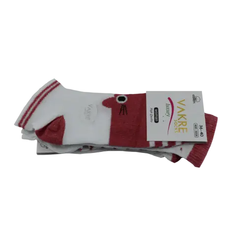 Vakre 9328-37 (36-40) Bayan Penye Patik Çorap 12'li