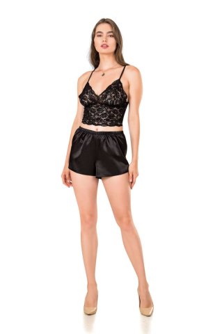 Moongirl 314 Bayan Saten Şortlu Takım