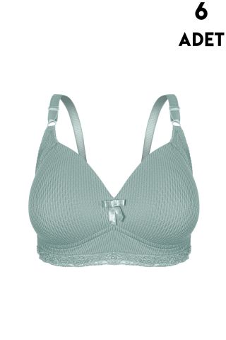 Aysemin 5081 C Cup Balensiz Desteksiz Bayan Sütyen 6'lı