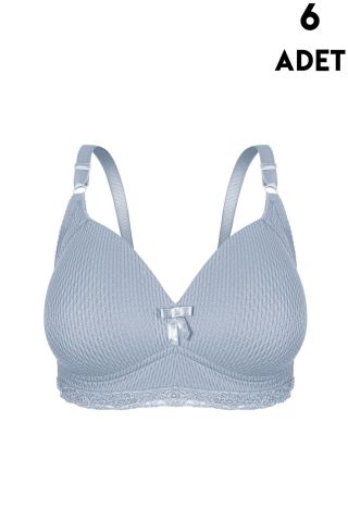 Aysemin 5081 C Cup Balensiz Desteksiz Bayan Sütyen 6'lı