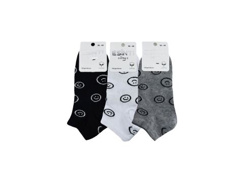 Esinti 30-14 Naturel Pamuk Dikişsiz Bayan Patik 12'li