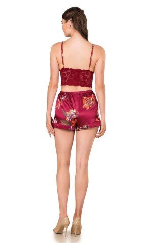 Moongirl 331 Bayan Saten Şortlu Takım