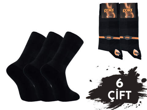 Pola 1244 Dört Mevsim Likralı Erkek Modal Çorap 6'lı