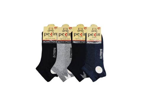 PELİN 13-4 Topuk Burun Takviyeli Parfümlü Erkek Patik Çorap 12'li