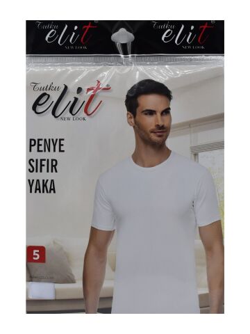 Tutku Elit 1003 Erkek Penye Sıfır Yaka Fanila