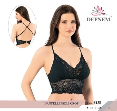 Defnem 8138 Dantelli Pedli Crop