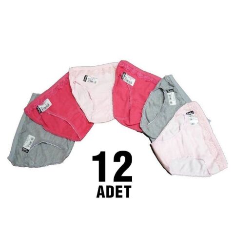 Tutku 0834 Pınar Kız Çocuk Slip Külot 12'li