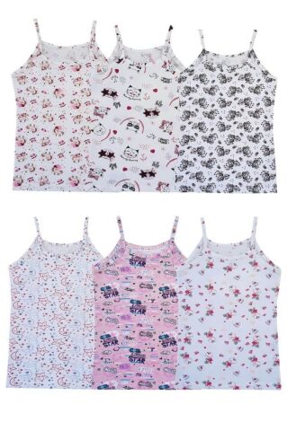 Tutku 0850 Elestan Empirme Kız İp Askılı Atlet 6'lı